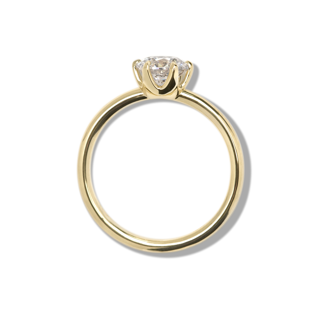 ILA Chispa Round Diamond Engagement Ring 18K Yellow Gold