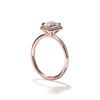 ILA Halo Emerald Cut Diamond Engagement Ring 18K Rose Gold