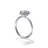 ILA Halo Emerald Cut Diamond Engagement Ring 18K White Gold or Platinum