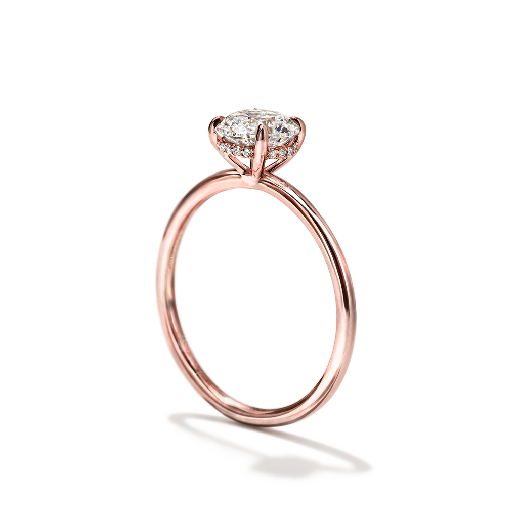 ILA Pixie Round Diamond Engagement Ring 18K Rose Gold