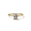 ILA Solitaire Emerald Cut Diamond Engagement Ring 18K Yellow Gold