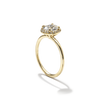 ILA Halo Oval Diamond Engagement Ring 18K Yellow Gold