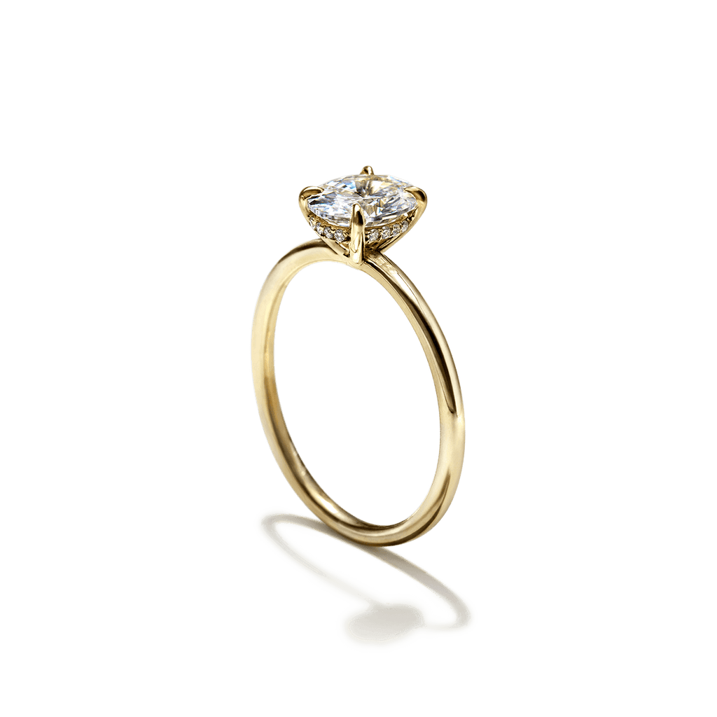 ILA Pixie Oval Diamond Engagement Ring 18K Yellow Gold