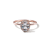 ILA Halo Oval Diamond Engagement Ring 18K Rose Gold