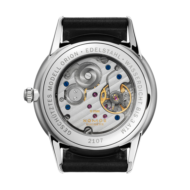 Nomos Orion 38 Stainless Steel Ref. 384 case back