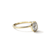 ILA Bezel Oval Diamond Engagement Ring 18K Yellow Gold