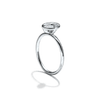 ILA Bezel Oval Diamond Engagement Ring 18K White Gold or Platinum