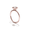 ILA Bezel Round Diamond Engagement Ring 18K Rose Gold