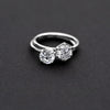 ILA Pixie Round Diamond Engagement Ring and ILA Selene Round Diamond Engagement Ring 18K White Gold or Platinum