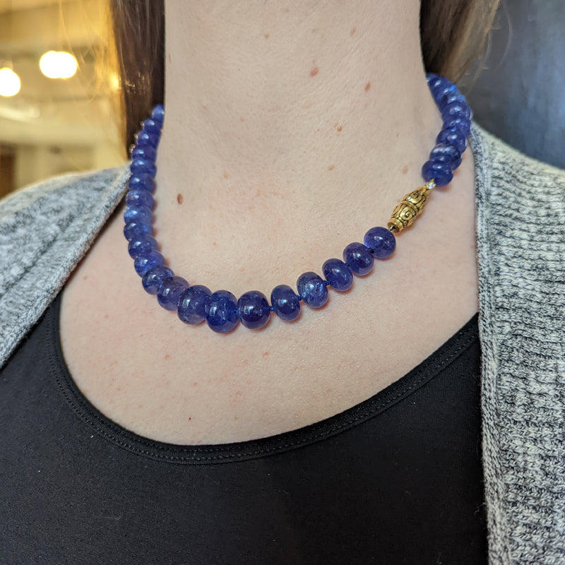 Alex Sepkus "Seashell" Tanzanite Necklace on model