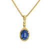 Alex Sepkus 18K Yellow Gold Oval Blue Sapphire Charm Pendant