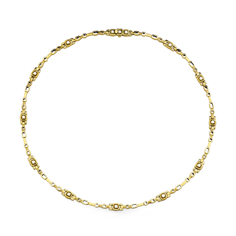 Alex Sepkus 18K Yellow Gold and Diamond "Path" Necklace