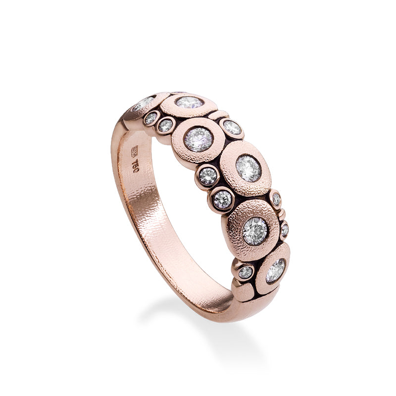 18K Rose Gold and Diamond "Candy" Ring