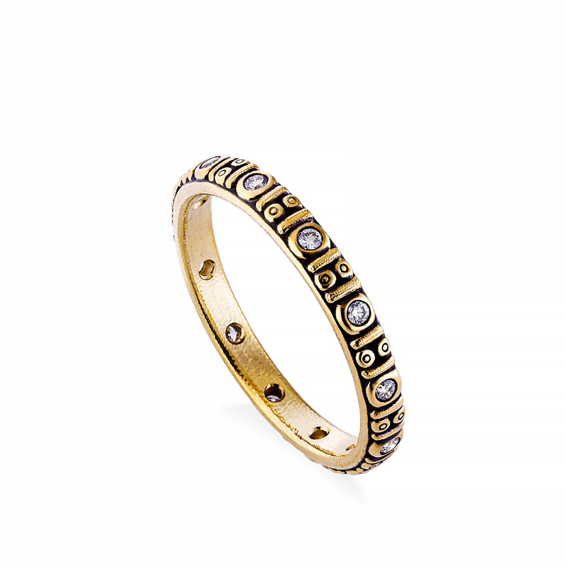 Alex Sepkus Diamond and 18K Gold "Circle" Eternity Band