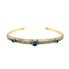 Arman Sarkisyan Aquamarine and Diamond Cuff Bracelet