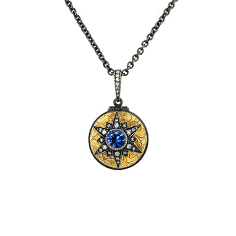 Arman Sarkisyan Sapphire and Diamond Poison Ball Locket