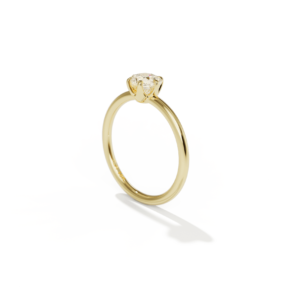 ILA Chispa Cushion Diamond Engagement Ring 18K Yellow Gold