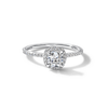 ILA Halo Pave Cushion Diamond Engagement Ring 18K White Gold or Platinum