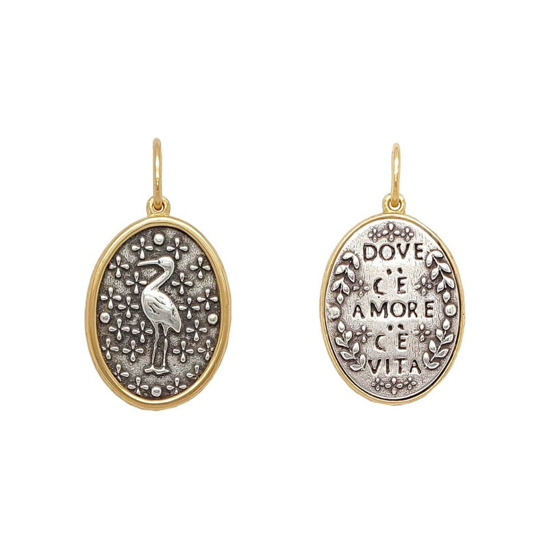 Erica Molinari 18K Gold and Sterling Silver Ibis Charm