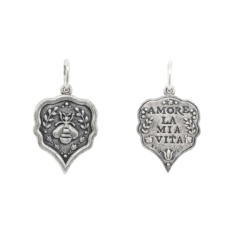 Erica Molinari Sterling Silver Ornate Pointy Bee Charm