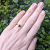 Gurhan 24K and 22K Sapphire Ring on hand