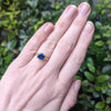 Gurhan 24K and 22K Oval Sapphire and Diamond Ring on hand