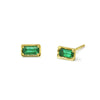 ILA 14KY Leone Baguette Emerald Stud Earrings