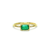 14K yellow gold Karina emerald and diamond ring