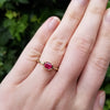 ILA 14KY Karina Ruby and Diamond Ring on hand