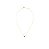 ILA 14KY Leone Baguette Emerald Pendant Necklace