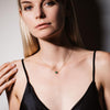 ILA 14KY Leone Baguette Emerald Pendant Necklace on model
