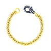 John Apel 18K Gold and Sterling Silver Diamond Clasp Bracelet