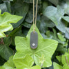 Pyrite Gem Tab Charm, green background