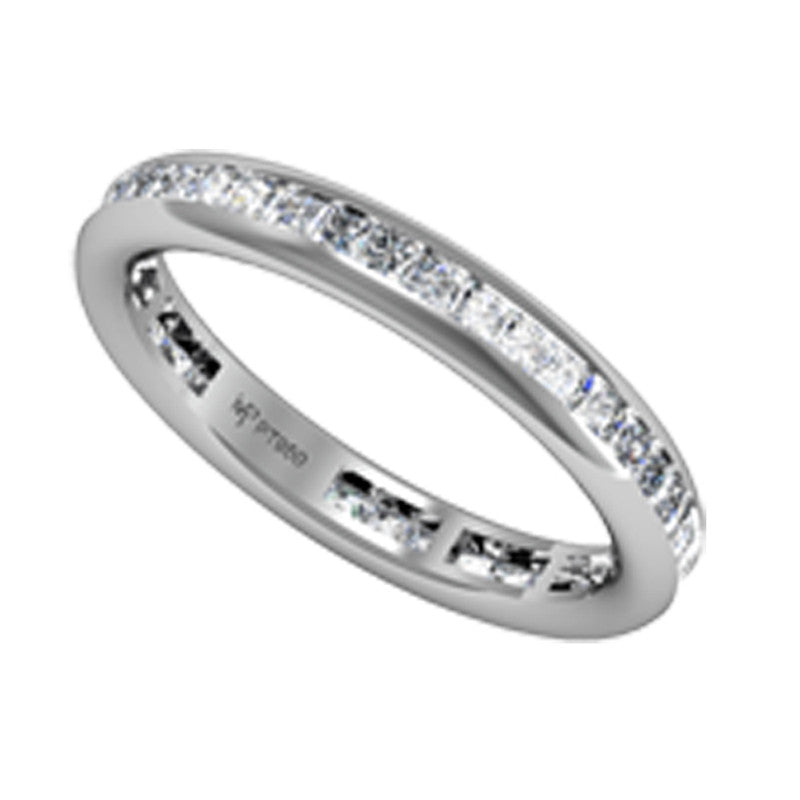 Mark Patterson Platinum Princess Cut Diamond Eternity Band