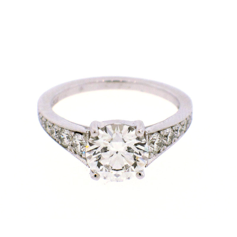 Diamond and Platinum engagement ring mounting by Mark Patterson jewelry designer