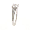Side view of Diamond and Platinum engagement ring mounting by Mark Patterson jewelry designer