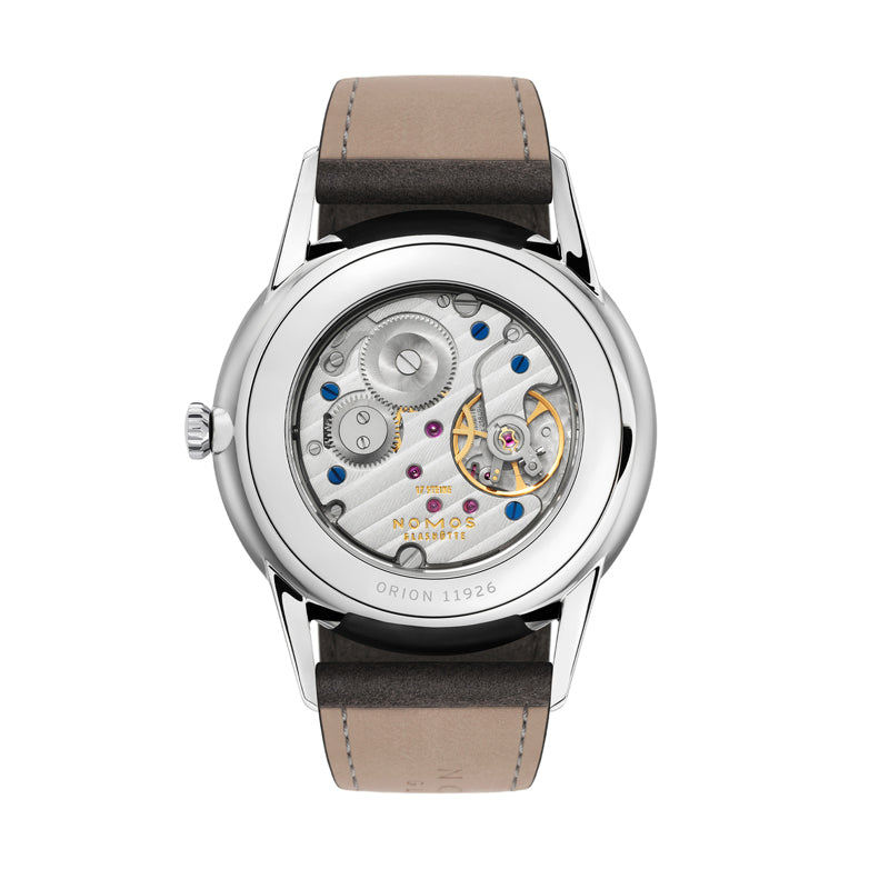 Nomos Orion 38 Silver Stainless Steel Ref. 379 back