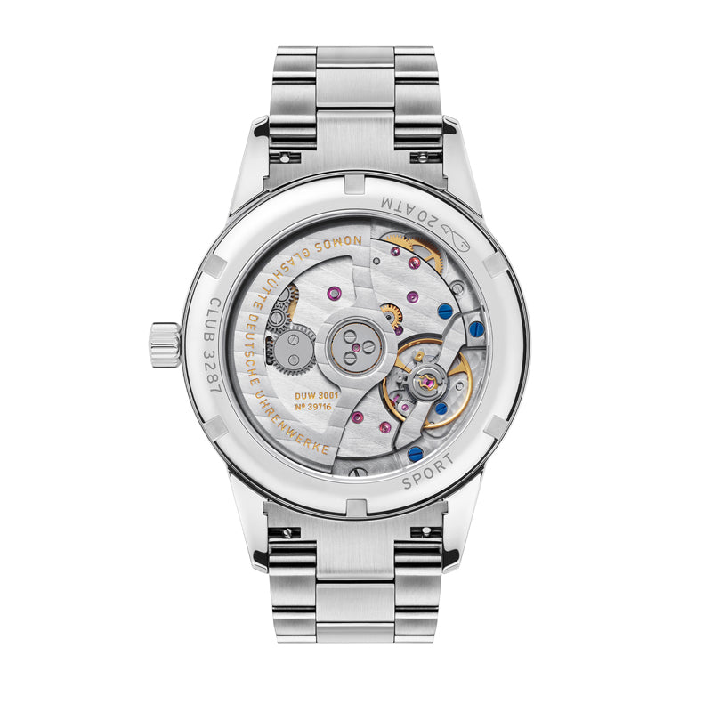 Nomos Club Sport Neomatik Polar Stainless Steel Ref. 750 case back