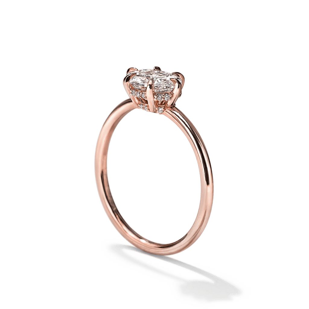 ILA East-West Pixie Oval Diamond Engagement Ring 18K Rose Gold