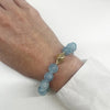Ray Griffiths Aquamarine Stretch Bracelet on wrist