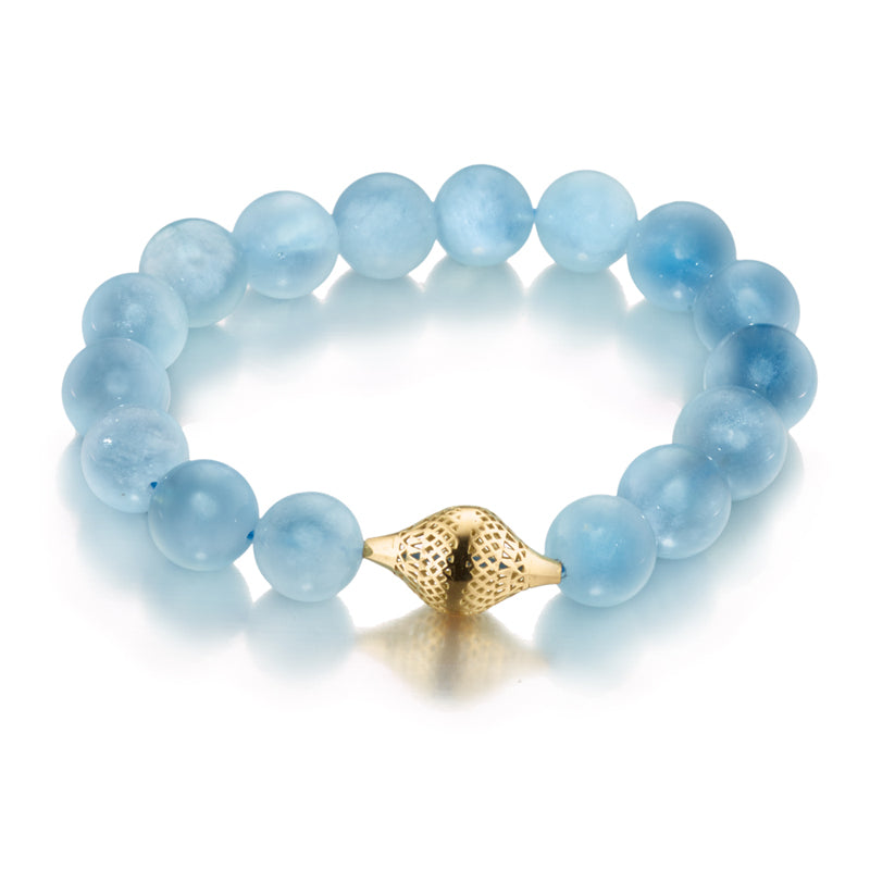 Ray Griffiths Aquamarine Stretch Bracelet
