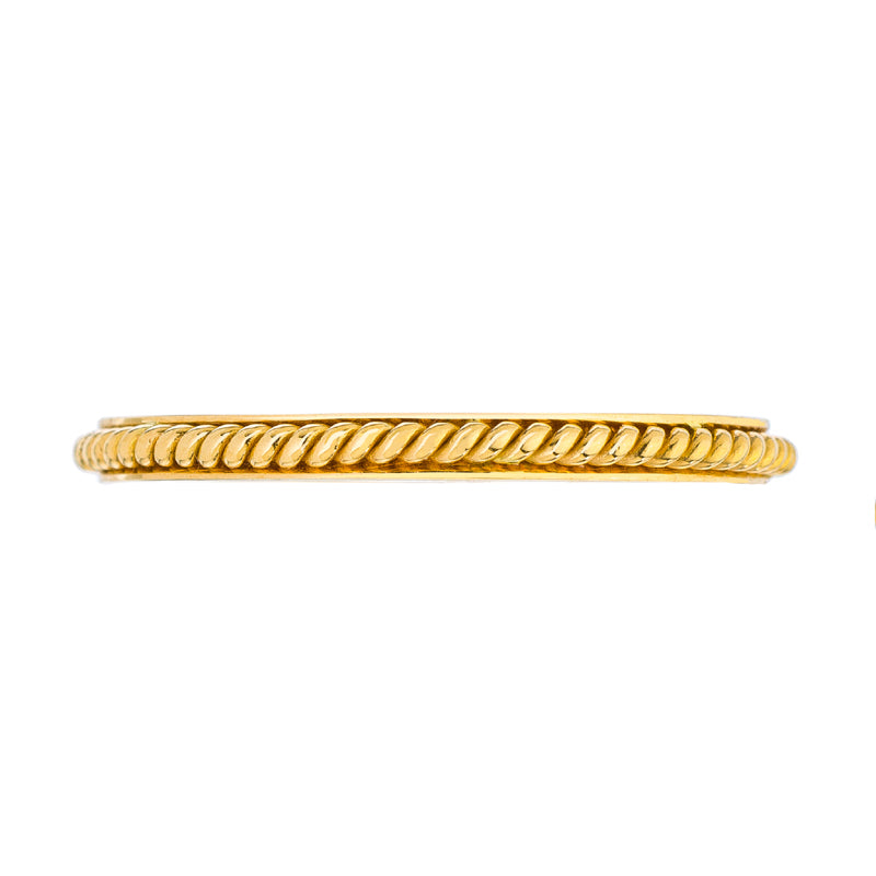 18K yellow gold twisted rope ring