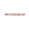 18K rose gold narrow "Dunes" eternity band with multi-color diamonds