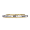 18K yellow gold channel set baguette diamond eternity band