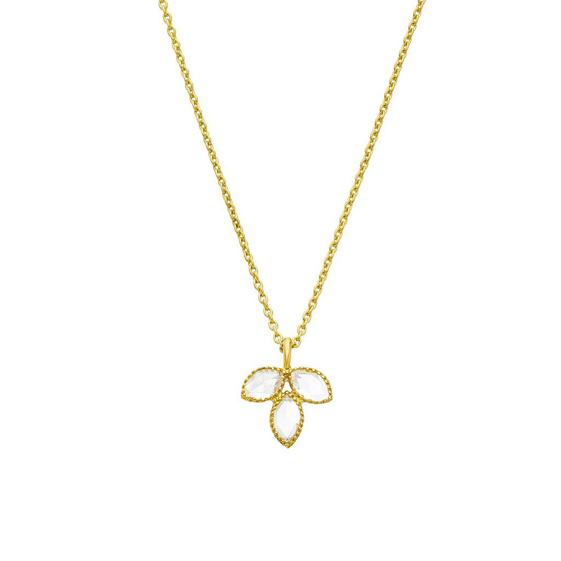Sethi Couture 18K Yellow Gold Lilah Rose Cut Diamond Pendant Necklace