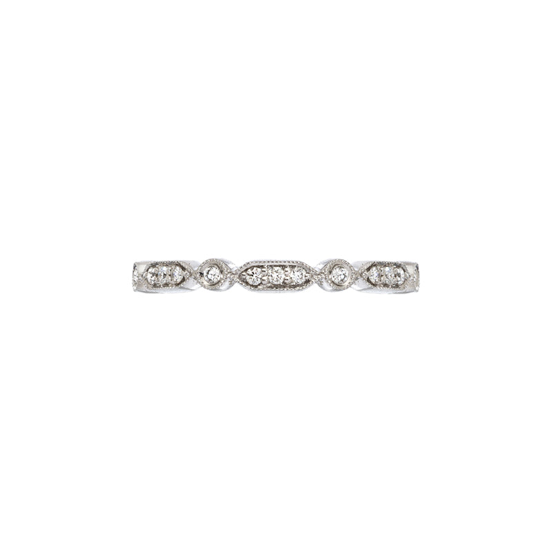 Sethi Couture all white pattern bangle with white diamonds and white gold