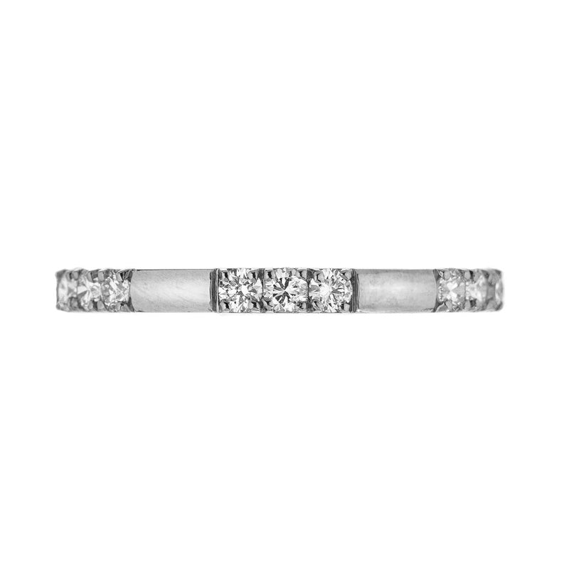 18K white gold three diamond "Luna" eternity band