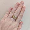 Sethi Couture 18K Gold "Dunes" Multi Color Diamond Cigar Band