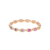 Sethi Couture 18K Rose Gold "Eleanor" Rainbow Sapphire Band
