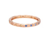 Sethi Couture 18K Rose Gold "Dunes" Rainbow Sapphire Band